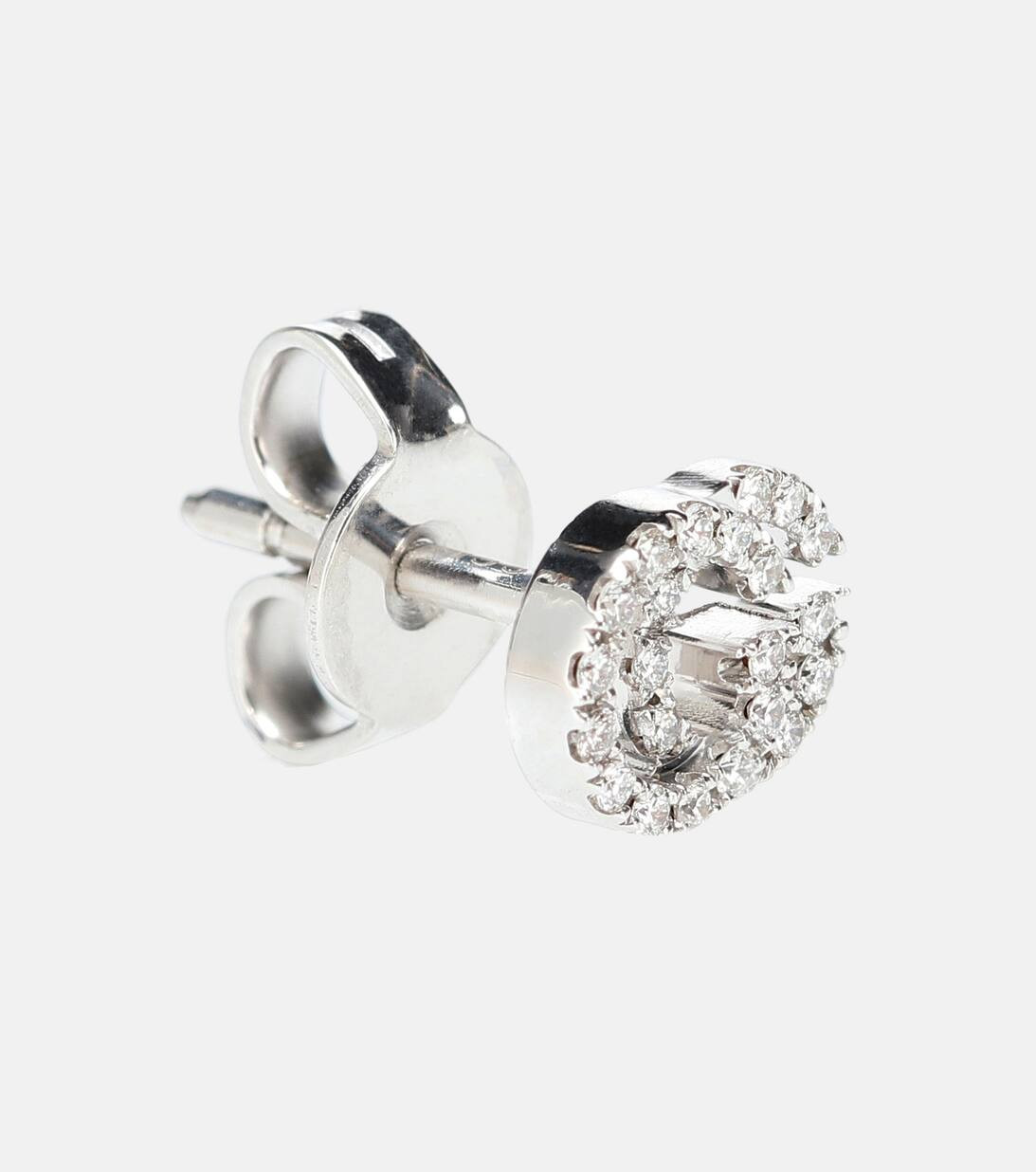 Ohrringe Running G aus 18kt Weißgold mit Diamanten | Mytheresa (DACH)