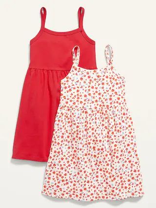 2-Pack Sleeveless Fit &#x26; Flare Jersey Dress for Toddler Girls | Old Navy (US)