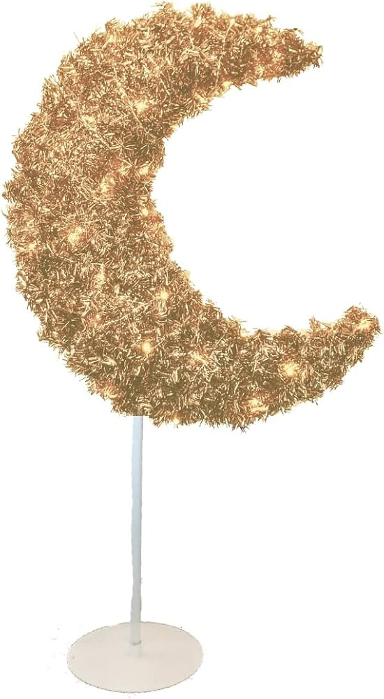 Peacock Supplies - 5ft Eid Moon Tree & LED lights - Gold | Amazon (UK)