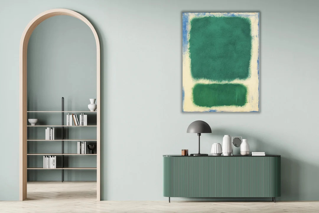 Rothko Canvas Wall Art, Rothko's Green Artwork Print, Mark Rothko Green White Poster, Abstract Ca... | Etsy (US)