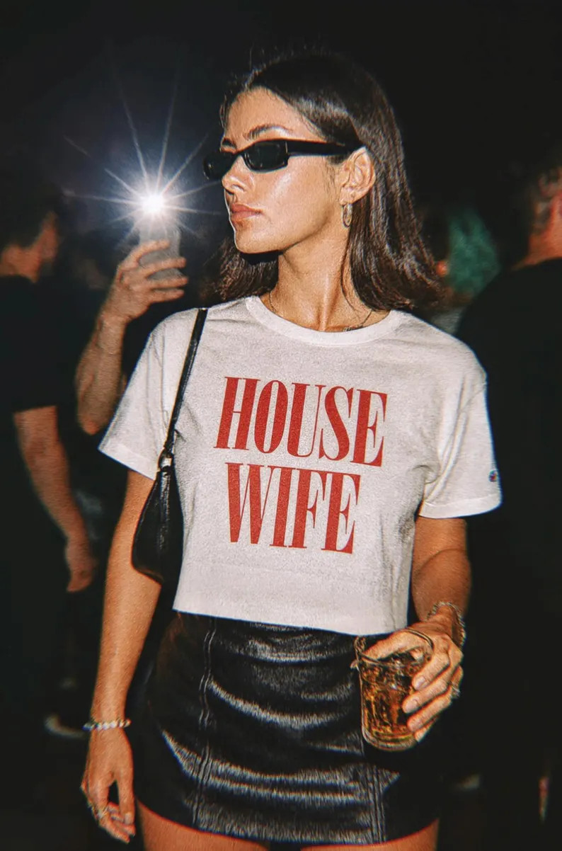 House Wife Rave Crop Rave Outfit House Music Shirt Women Music Festival Outfit Party Shirts Rave ... | Etsy (US)