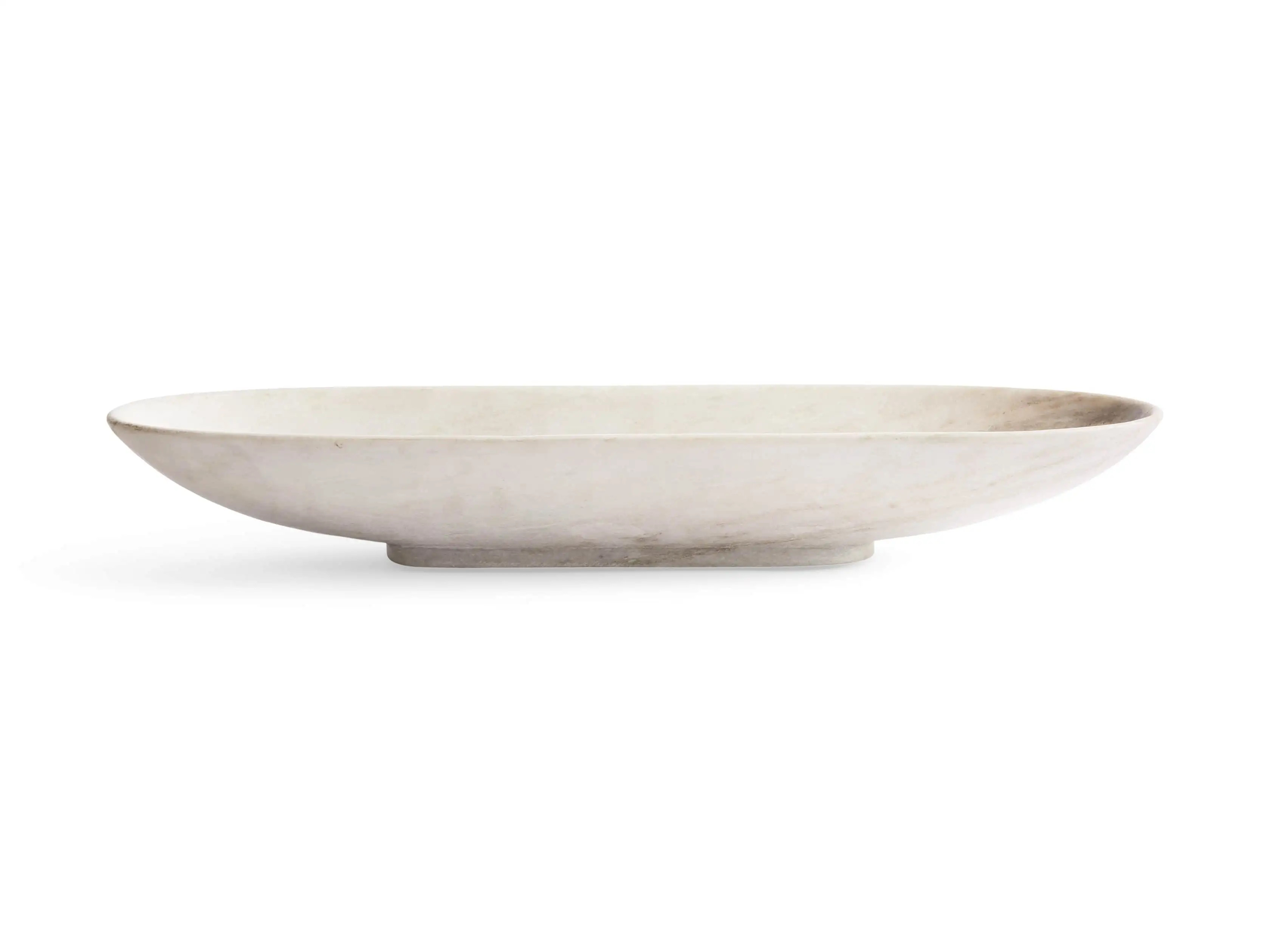 White Marble Oval Bowl | Arhaus