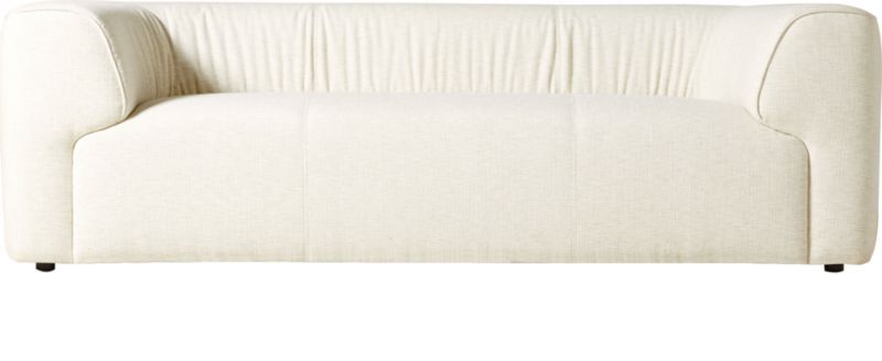 Rodez 88" White Performance Fabric Apartment Sofa | CB2 | CB2