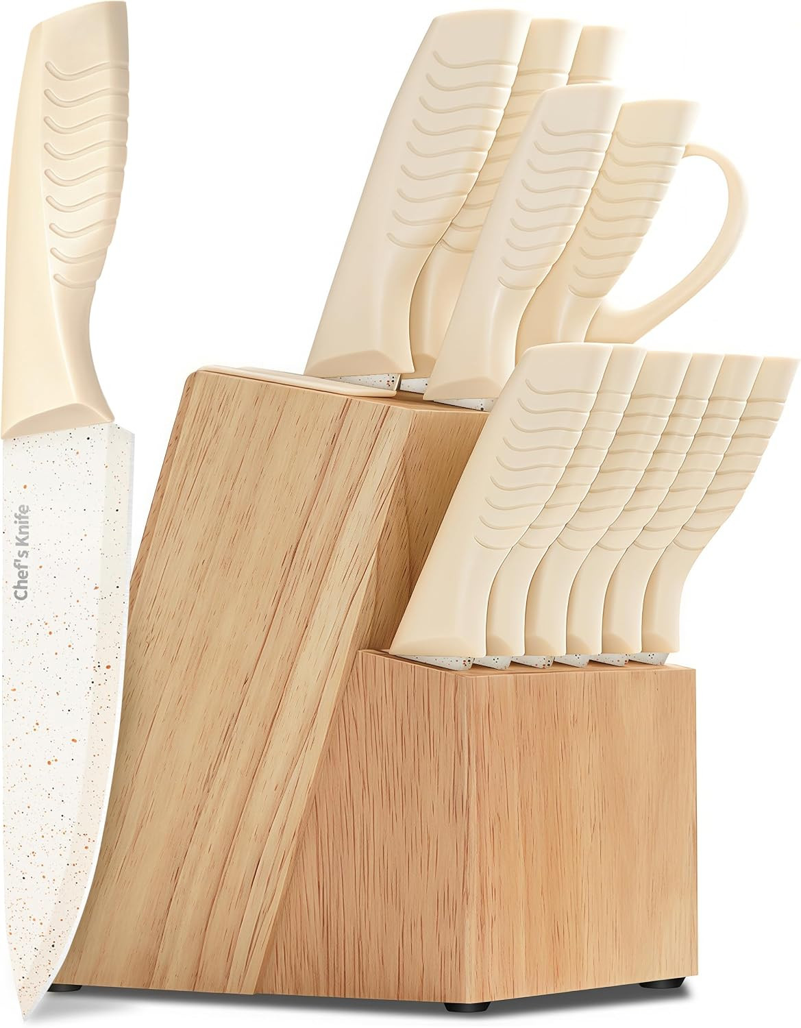 Knife Set with Built-in Sharpener Block, Dishwasher Safe | Amazon (US)