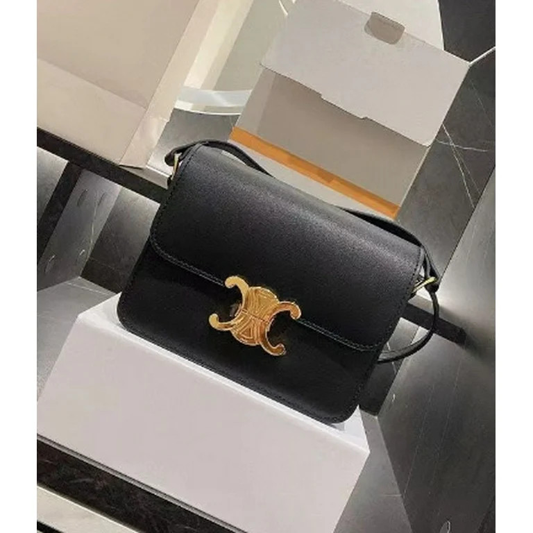 Women's leather classic shoulder bag high-end retro bag CELINE the same cross-body tofu small squ... | Walmart (US)