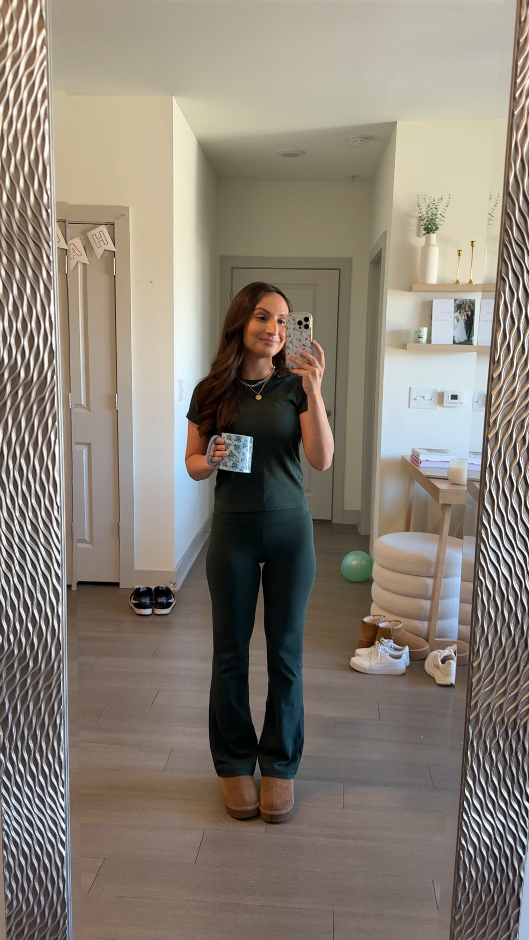 Amazon matching set! 
Top - XS,
Flare leggings - XS 29"

#LTKdayinmylife #LTKPetite #LTKootd