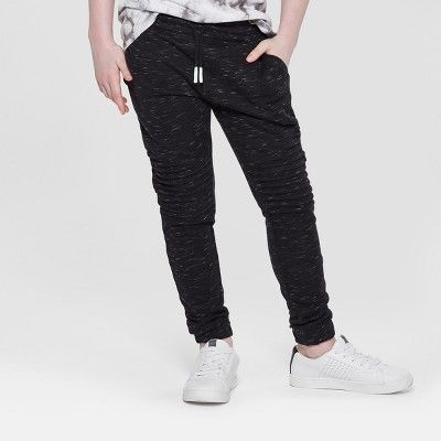 Boys' Moto Knit Jogger Pants - art class™ Black XXL | Target