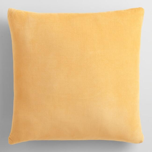Gold Velvet Throw Pillow | World Market