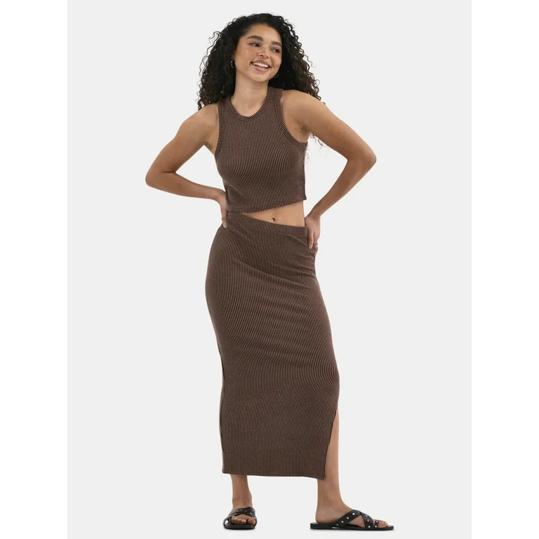 No Boundaries Tank and Midi Skirt Set, 2-Piece, Women's | Walmart (US)