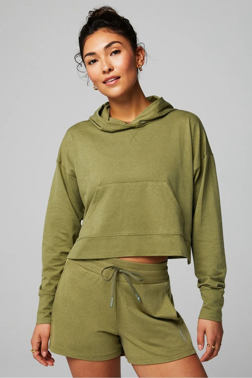 Cloud Jersey Cropped Hoodie | Fabletics - North America