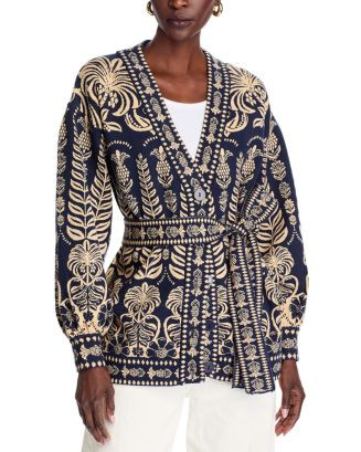 FARM Rio Ainika Tropical Splendor Belted Cardigan  | Bloomingdale's Women | Bloomingdale's (US)