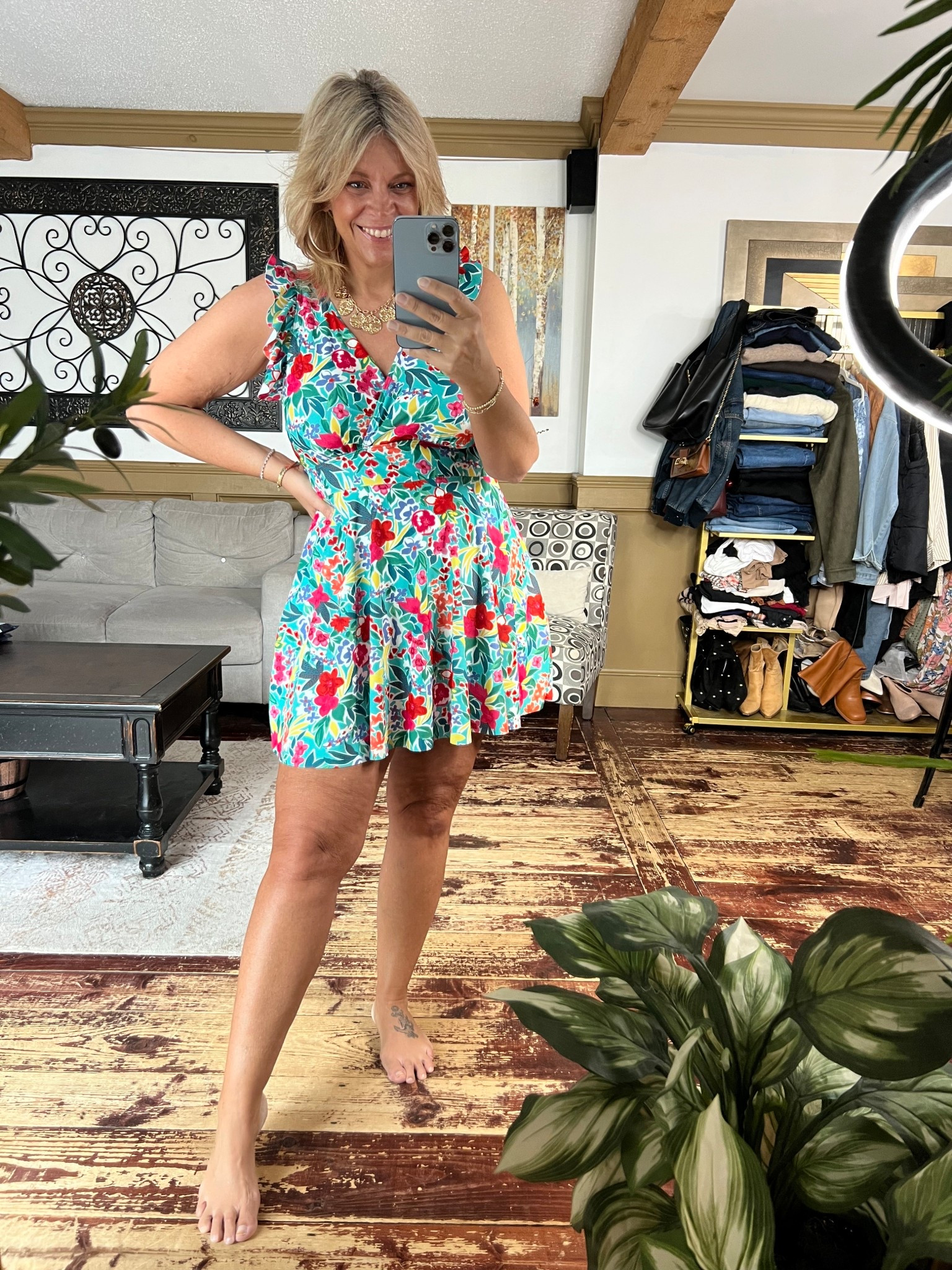 A swim dress that has ties to prevent it from floating up- genius!!! I’m in the size 14/16 (I could have sized down to the 12 too). 

#LTKFindsUnder50 #LTKMidsize #LTKSeasonal