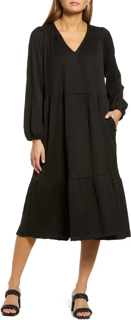Night after Night Long Sleeve Rib Dress | Nordstrom