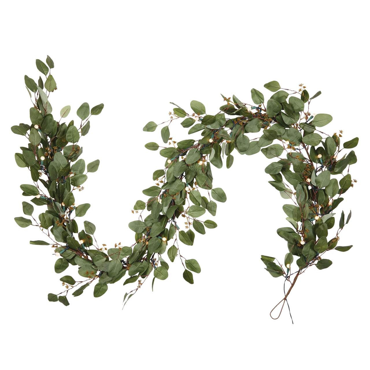 CANVAS LED Pre-Lit Christmas Decoration Artificial Eucalyptus Leaves Garland, 9-ft#151-7036-4 | Canadian Tire