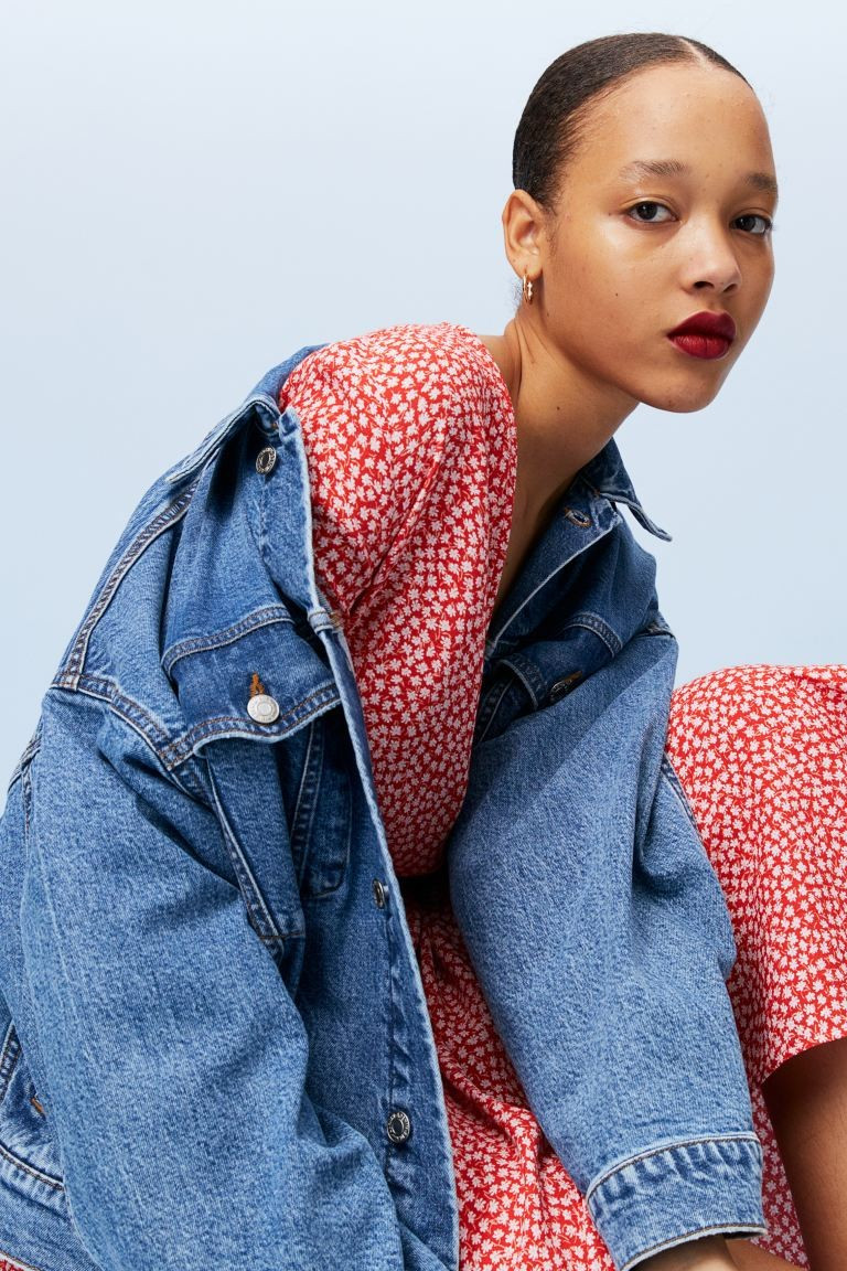 Patterned Wrap-front Dress | H&M (US + CA)