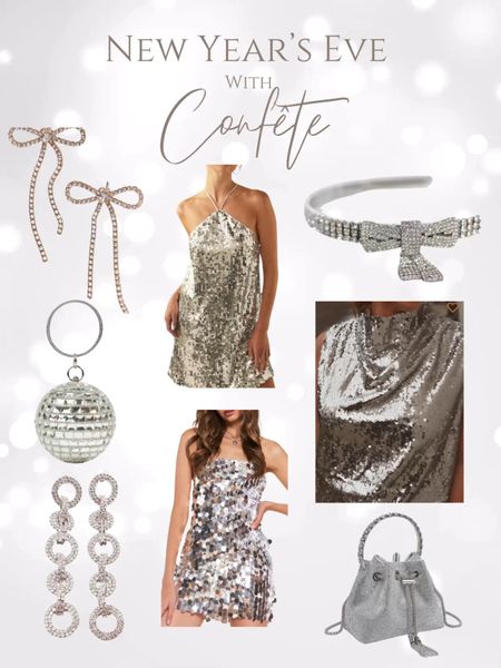 Say goodbye to 2023 by saying hello to some new sparkly gear to ring in the New Year. (#ad)  These @shop.confete pieces are so chic. I especially love that disco ball handbag. Today is the LAST DAY to put your order in for FREE 2-day SHIPPING with code SEEYA2023.  #letsdressup




#ootd #grwm sequin mini dresss, hair accessories, jewelry, rhinestone earrings, handbag, purse, NYE, New Year’s party, 

#LTKsalealert #LTKfindsunder100 #LTKSeasonal