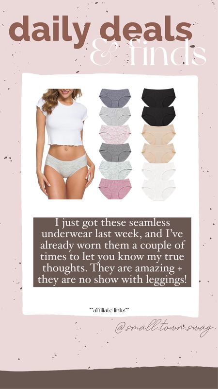 Hands down the best no show seamless panty to wear with leggings from amazon!

Intimates / panties / panty / underwear / no show panty / seamless panty /Amazon, amazon style, amazon fashion, amazon deals, amazon look for less, amazon finds, amazon sweater, free people, free, people, inspired, free people, look for less, look for less, inspired pieces, budget, friendly fashion, budget, friendly style, spring outfit, spring fashion, spring style, spring break, mom style, mom fashion, comfy cozy, comfy style, sweater, workout, athleisure, active, activewear, gym wear, gym clothes 

#LTKfindsunder50 #LTKfitness #LTKstyletip