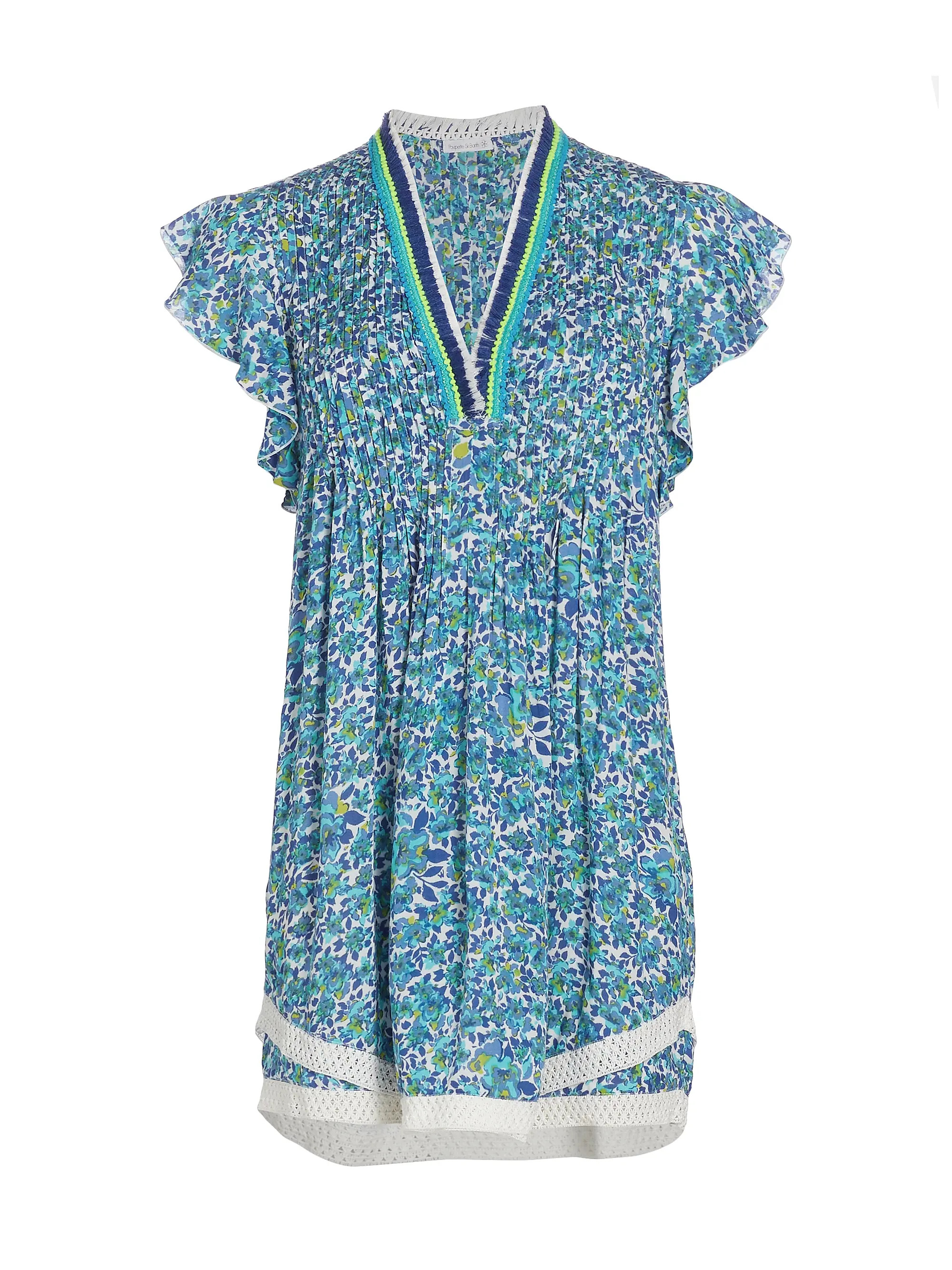 Shop Poupette St Barth Sasha Floral Fringe Minidress | Saks Fifth Avenue | Saks Fifth Avenue
