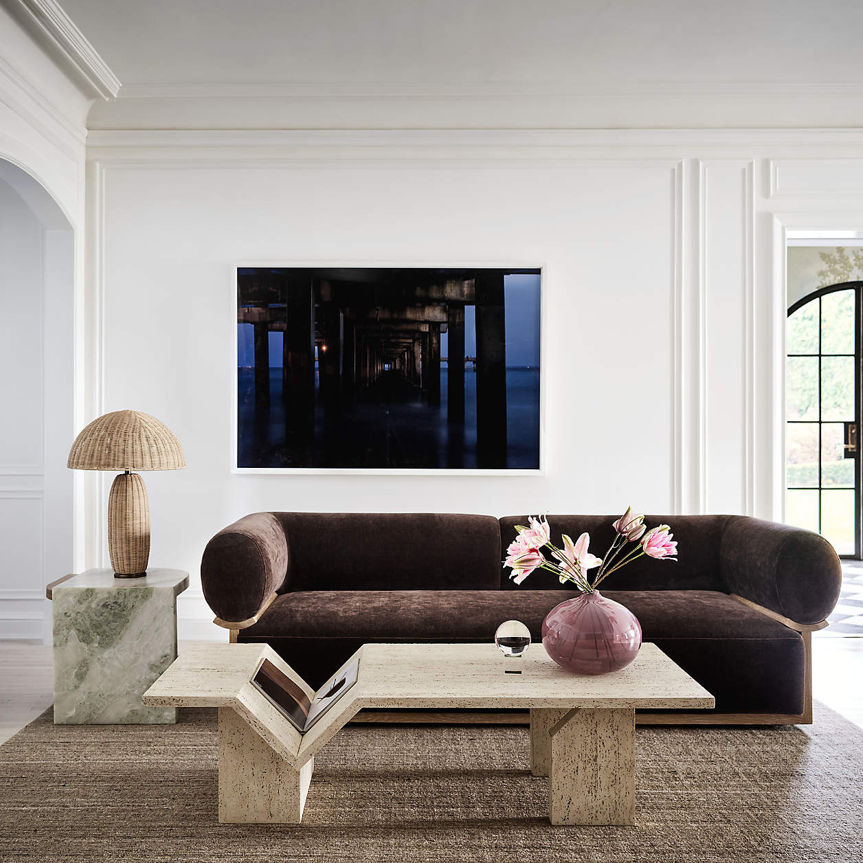 Pearl Rattan Table Lamp 25" by Brigette Romanek + Reviews | Crate & Barrel | Crate & Barrel