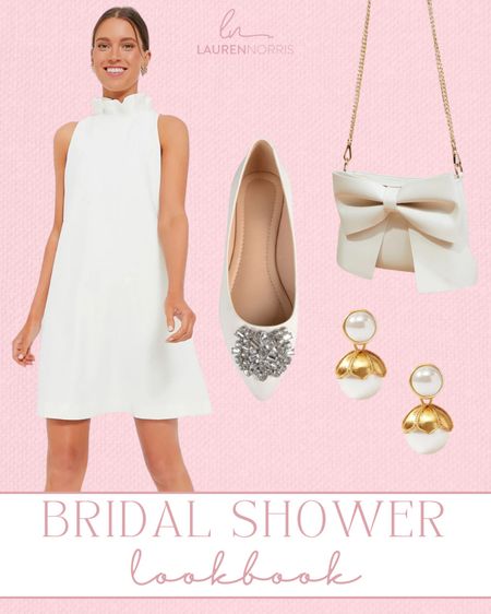 a chic and classic bridal shower dress with shoes and accessories 👰🏼‍♀️🤍

#LTKShoeCrush #LTKWedding