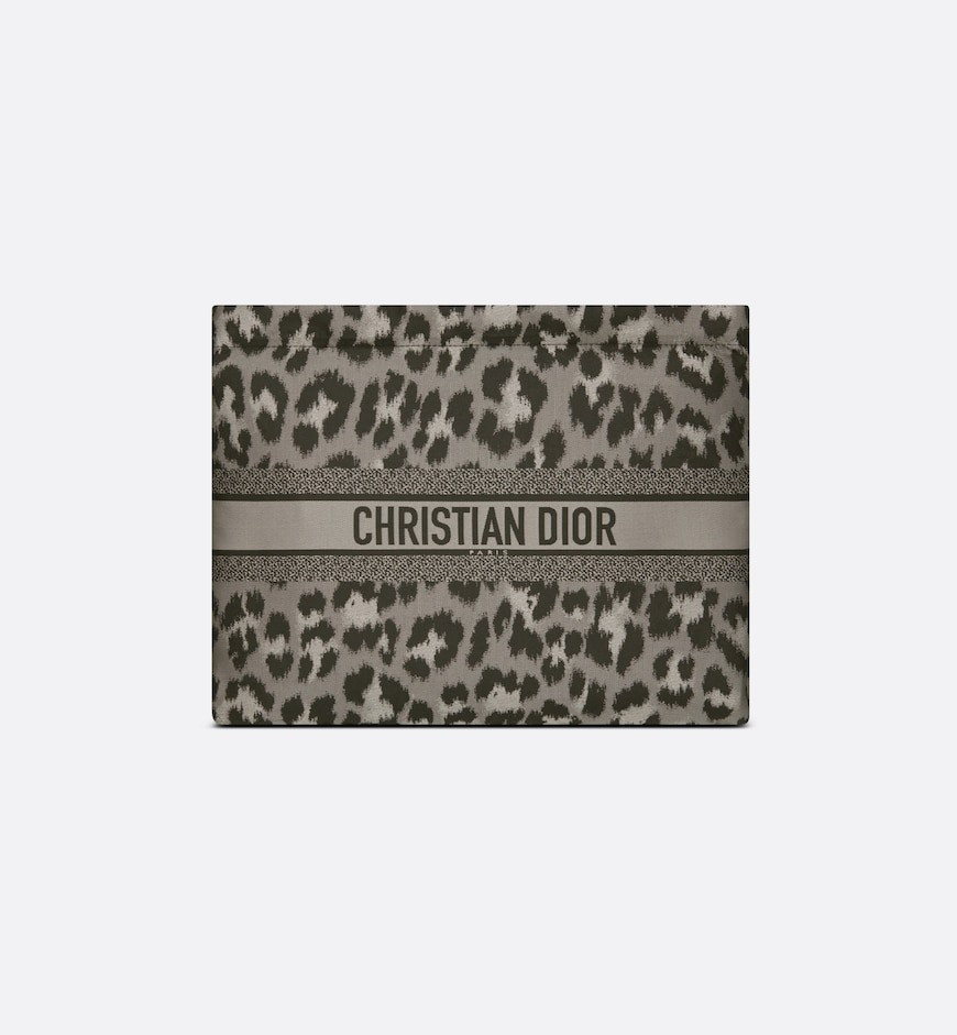 DiorTravel Zipped Pouch Gray Mizza Technical Fabric | DIOR | Dior Beauty (US)