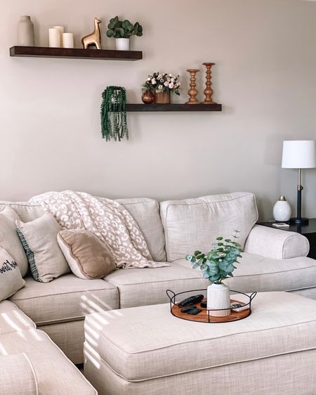 Neutral couch and living room dreams ✨ My buttery soft blanket is the star of the show. Use her every night!! Everything is soft, neutral style with natural faux greenery touches  

#LTKhome #LTKfindsunder50 #LTKSpringSale