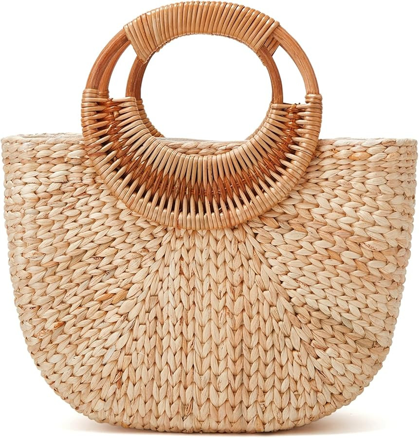 Tote Bag for Women Large Straw Beach Bag Summer Woven Tote Bags Straw Hobo Handbag Purse Fashion ... | Amazon (US)