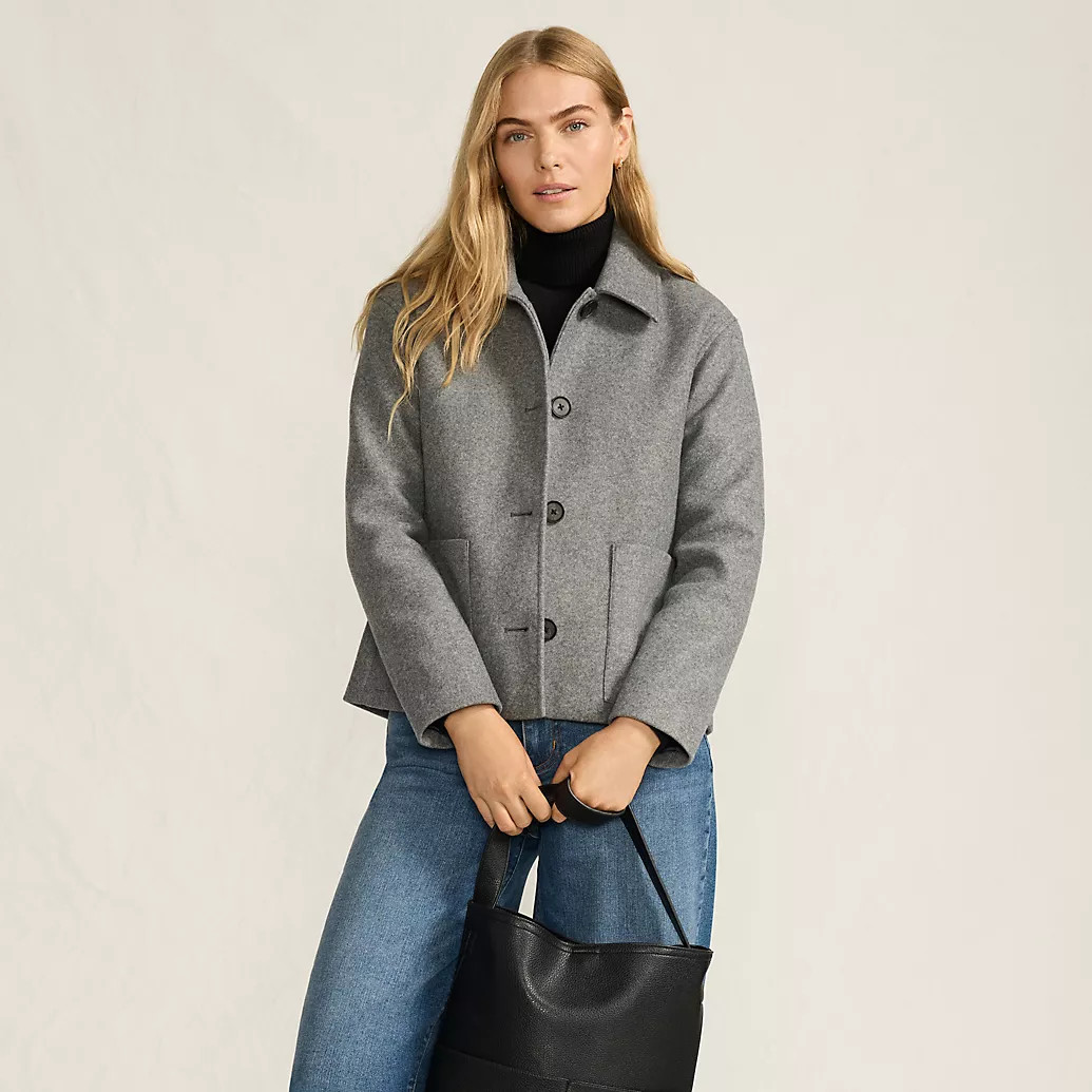 Women's Heritage Brushed Shirt Jacket | Lands' End (US)
