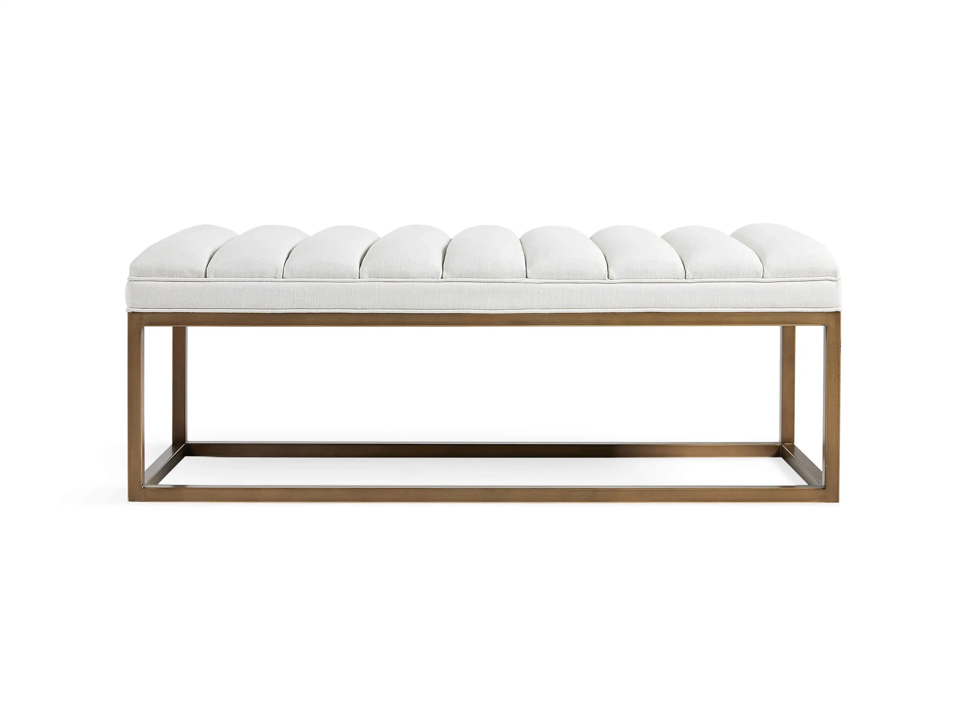 Edie Bench in Devere Ivory | Arhaus