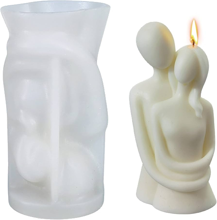 Silicone Couples Candle Mold 3D Hugging Couple Mould Art Body Resin Casting Mold for DIY Candle M... | Amazon (US)
