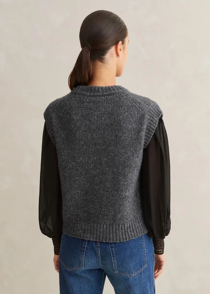 Merino Relaxed Chunky Knit Vest + Snood | ME+EM Global (Excluding US)