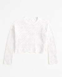 girls open-stitch crew sweater | girls clearance | Abercrombie.com | Abercrombie & Fitch (US)