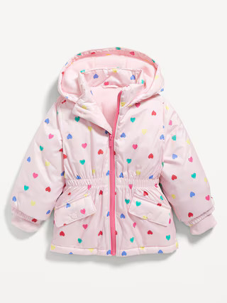 Water-Resistant Cinched-Waist Snow Jacket for Toddler Girls | Old Navy (US)