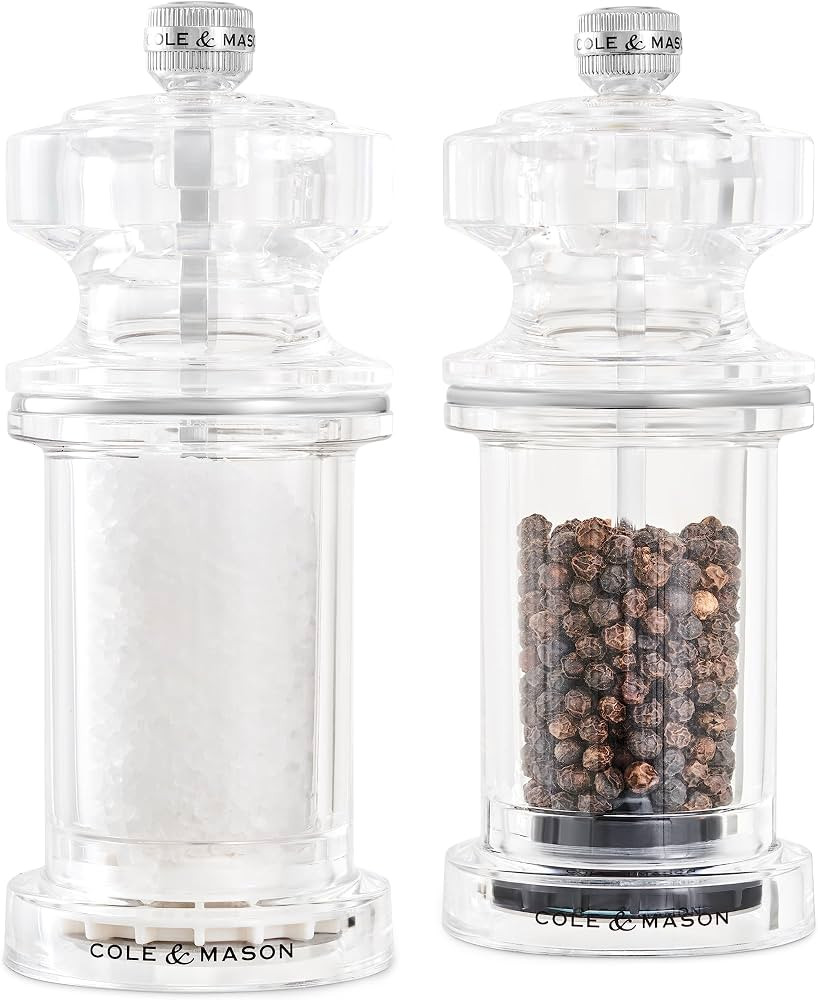 Cole & Mason 605 Refillable Spice Mill, Salt & Pepper Grinder Set 5.5" | Amazon (US)