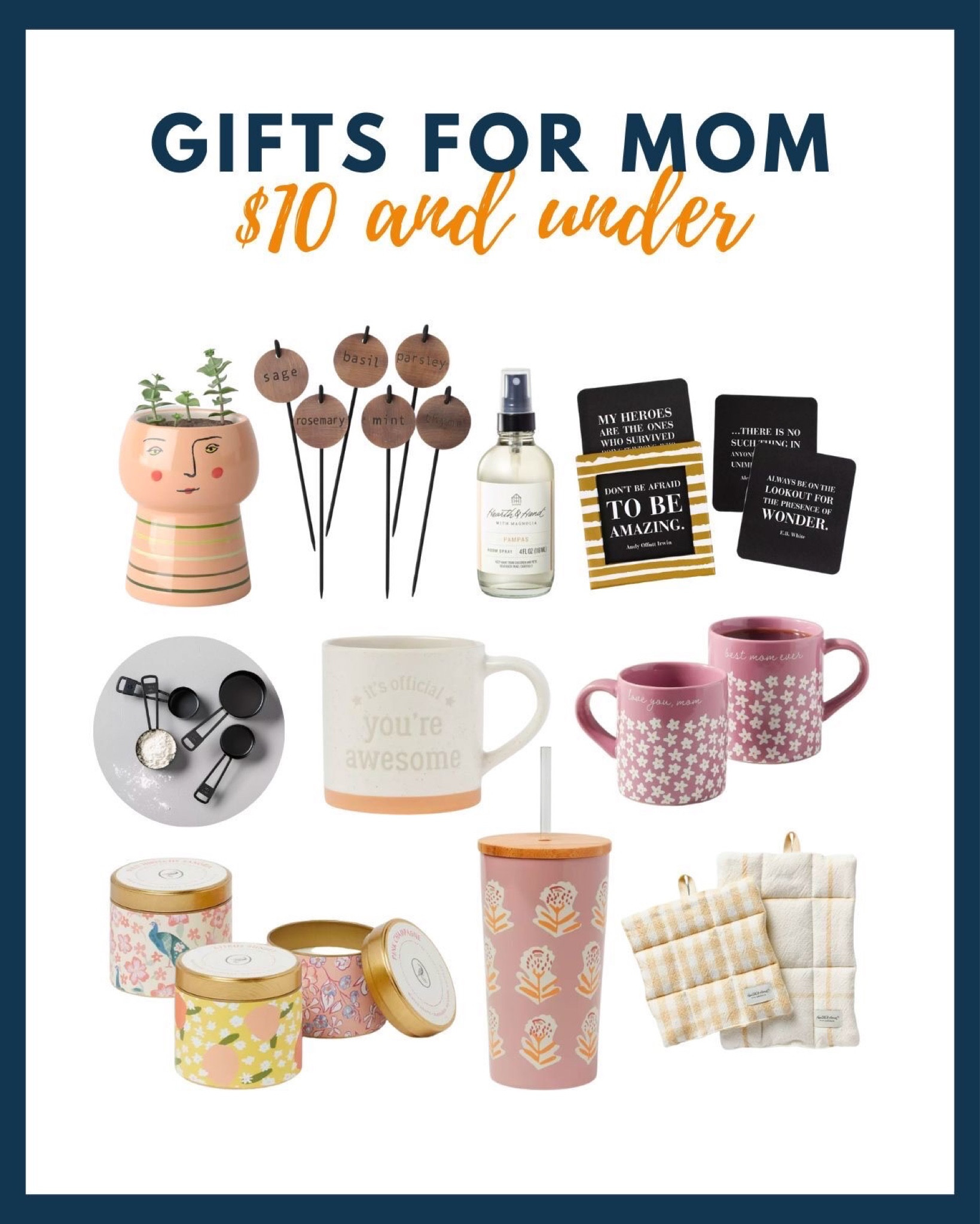 Shop our favorite finds for Mother’s Day! All of them are just $10 or LESS!! 🔥🔥🔥 Whether you’re shopping for kitchen goods, something that will smell amazing, or beautiful mantras she’ll carry with her all day, every one of these are sure to be loved by the special woman in your heart! 😍❤️

#LTKunder50 #LTKGiftGuide #LTKFind