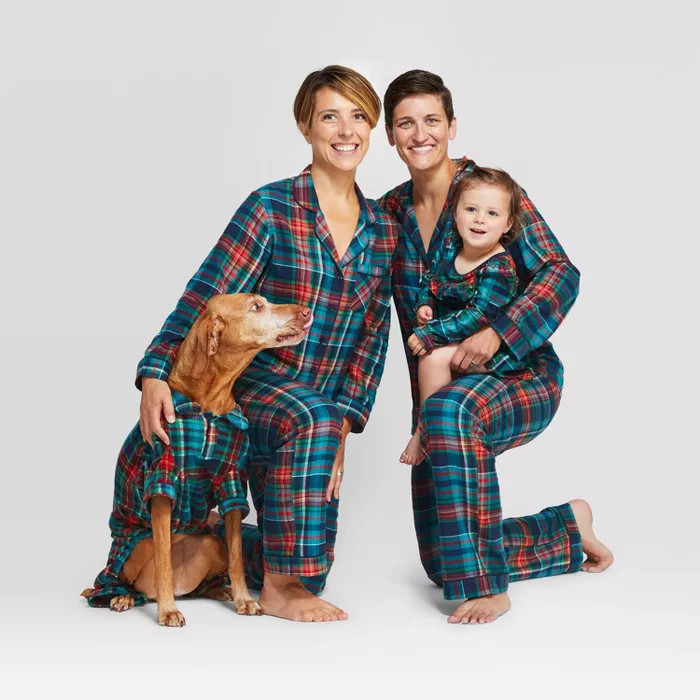 Women's Plaid Holiday Tartan Flannel Pajama Set - Wondershop™ Blue | Target