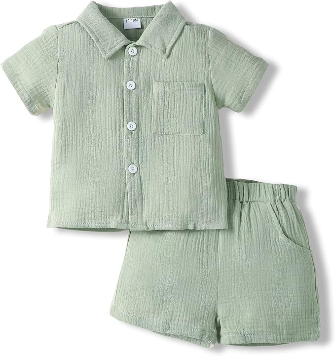 Renotemy Toddle Baby Boys Clothes Cotton Summer Outfits Little Boy Clothes T-Shirt Shorts Kids Cl... | Amazon (US)