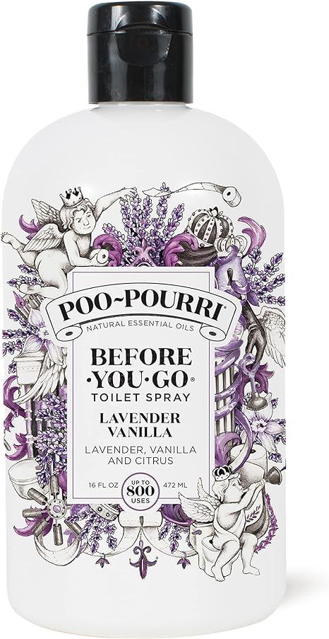 Poo-Pourri Before-You-Go Toilet Spray, Lavender Vanilla, Refill Bottle 16 Fl Oz - Lavender, Vanil... | Amazon (US)