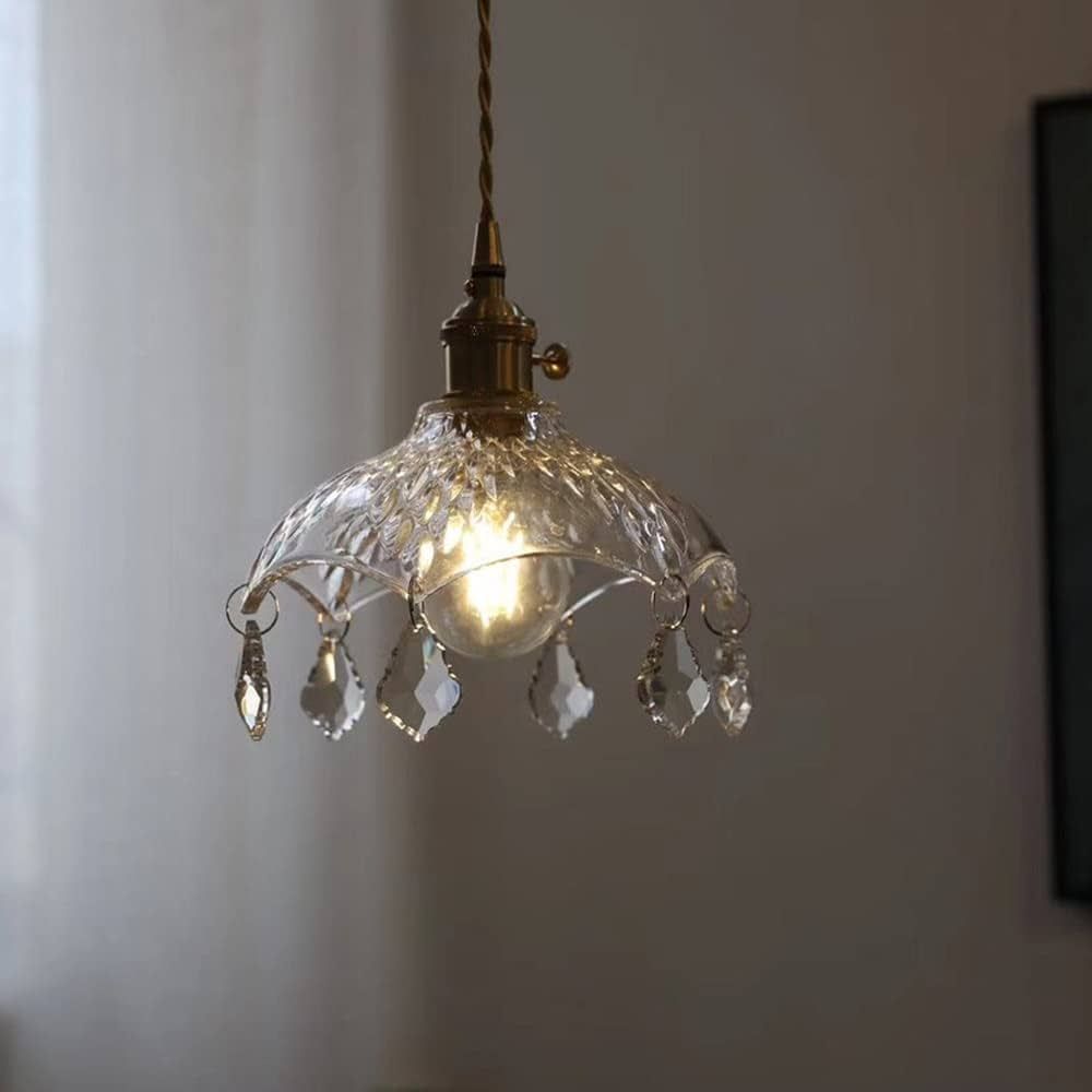 Amazon.com: MOCIGERN Nordic Hanging Ceiling Lamp Fixtures Crystal Pendant Lamp Retro Hanging Chai... | Amazon (US)
