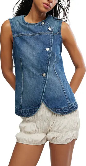 Free People Maris Sleeveless Denim Top | Nordstrom | Nordstrom