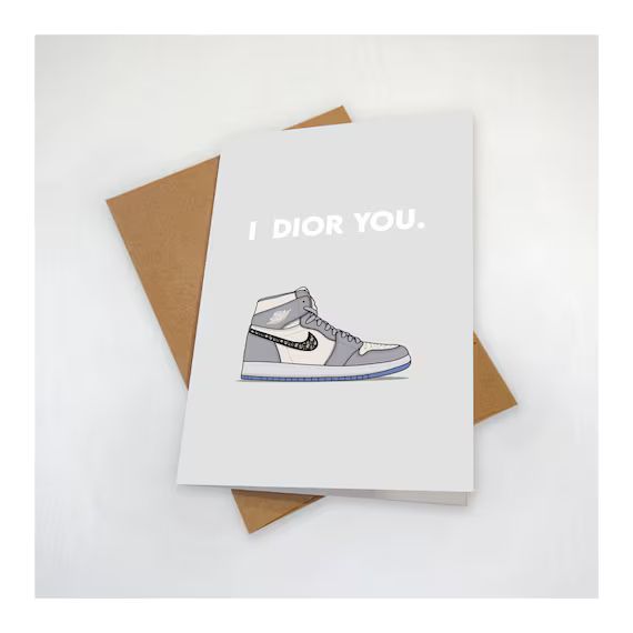 Dior x Nike Jordan 1 “I Dior You” Greetings Card | Etsy (US)