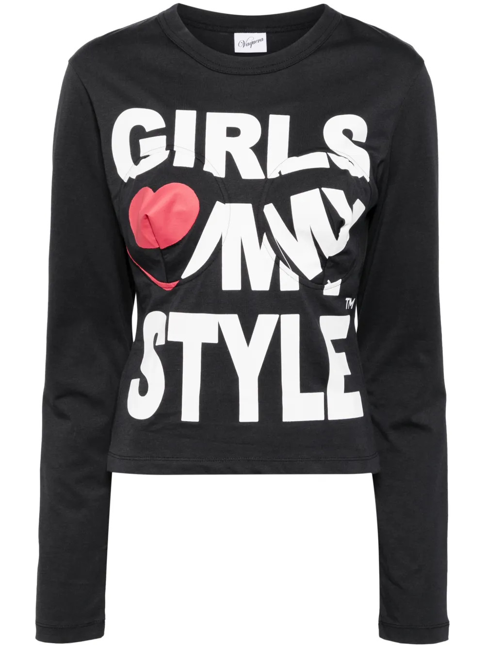 Vaquera graphic-print T-shirt | Grey | FARFETCH | Farfetch Global