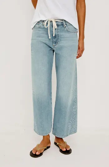Rails Angeleno Drawstring Crop Wide Leg Jeans | Nordstrom | Nordstrom