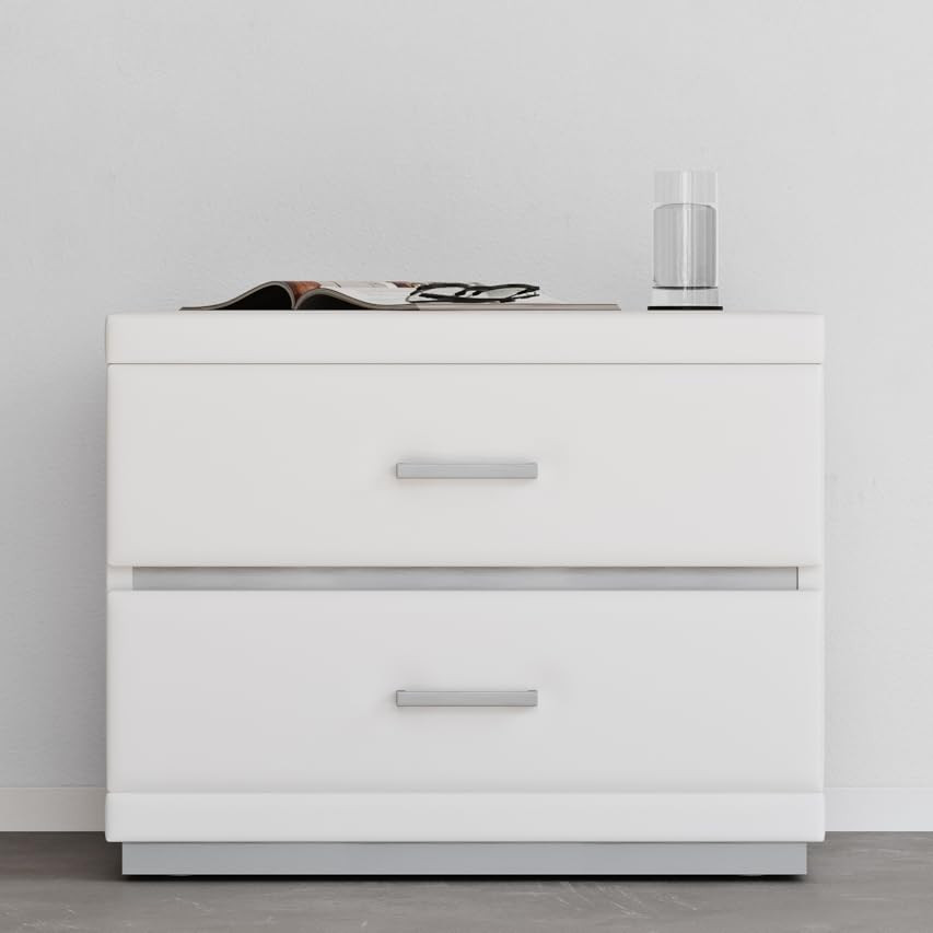 Yaheetech 2pcs End Table with 2 Storage Drawers Iron Legs - Coffee Table Sofa Side Table Storage Cab | Amazon (US)