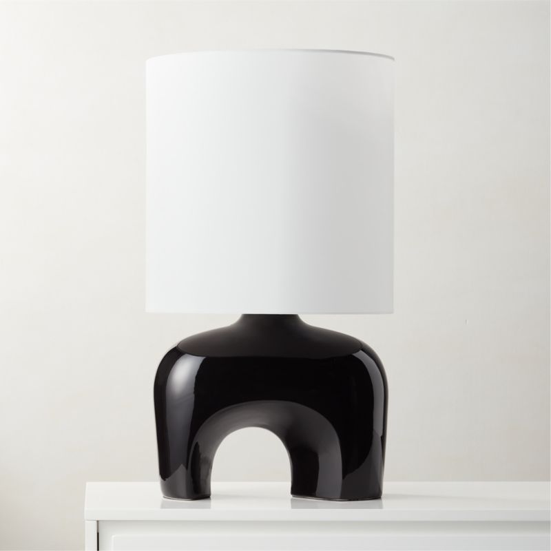 Notte Black Ceramic Table Lamp + Reviews | CB2 | CB2