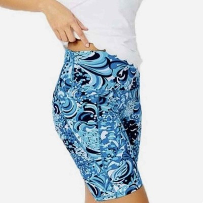 Lilly Pulitzer 8" South Beach High Rise Bike Short Mermazing SZ Large NWT  | eBay | eBay US