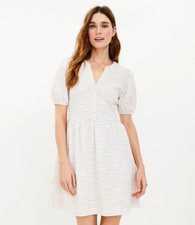 Spacedye Stripe Swing Shirtdress | LOFT