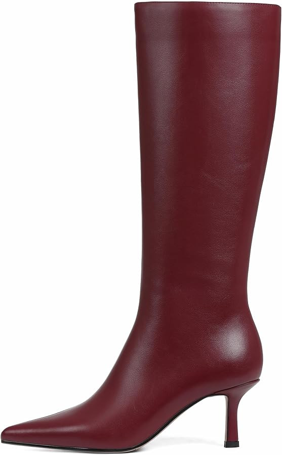 CELNEPHO Knee High Boots Women Pointed Toe Tall Boots Stiletto High Heel Long Boots Side Zipper S... | Amazon (US)