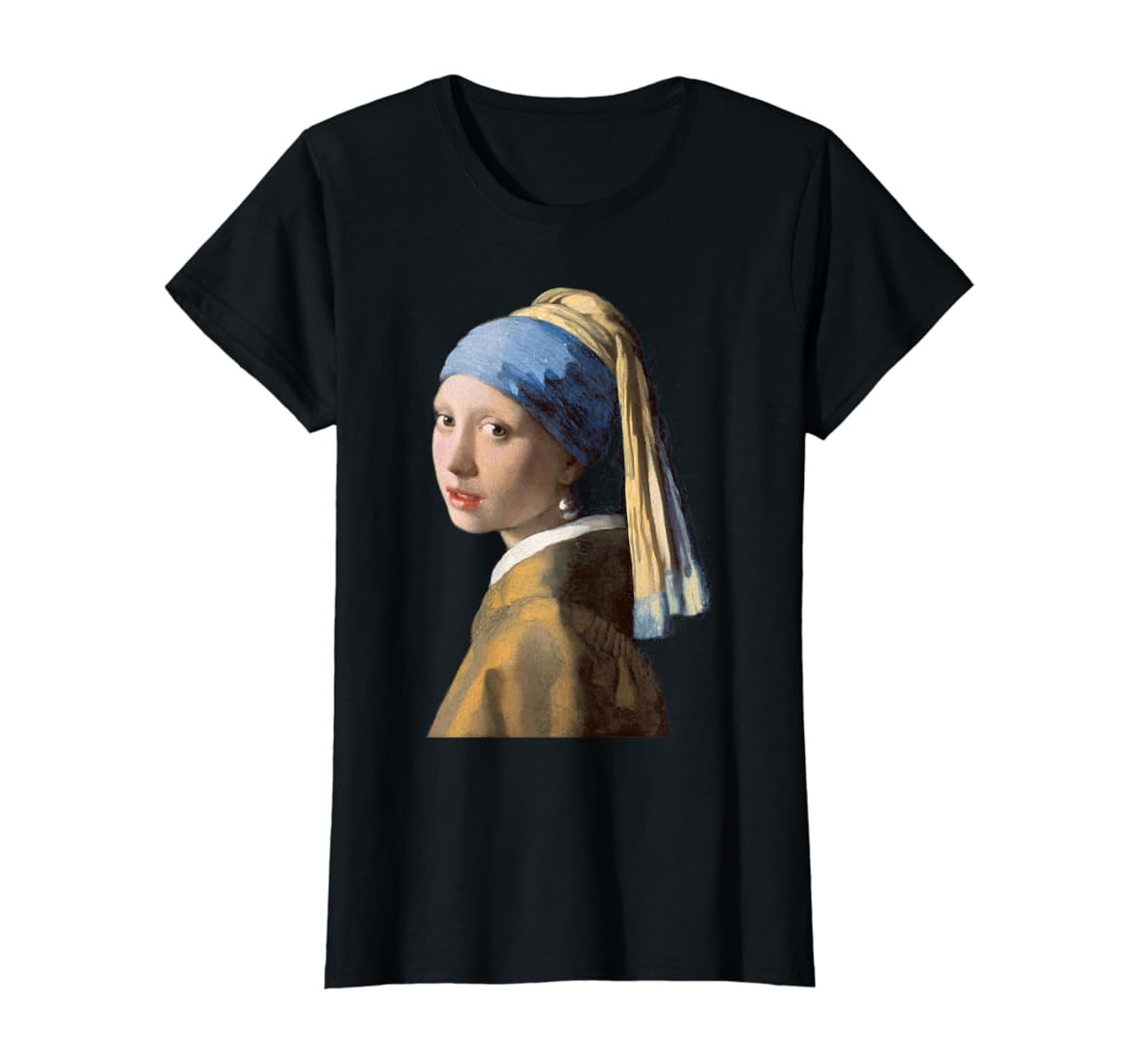 Amazon.com: Girl with a Pearl Earring print Vermeer Art Teacher Gift T-Shirt : Clothing, Shoes & ... | Amazon (US)
