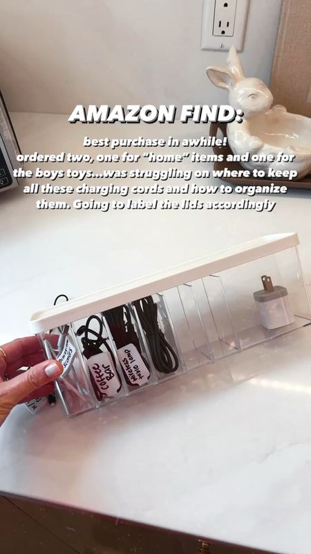 Charging cords organizer & labels 

#AmazonHomeFind #organization

#LTKhome #LTKfindsunder50